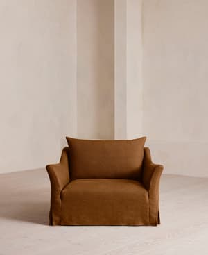 Roma Loveseat - Linen - Terracotta - US - Hover Image
