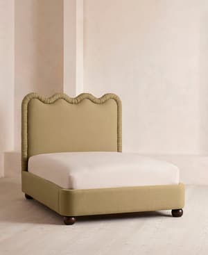 Tristan Bed - King - Linen - Wheat - Listing Image