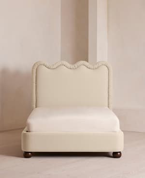 Tristan Bed - King - Linen - Bisque - Hover Image