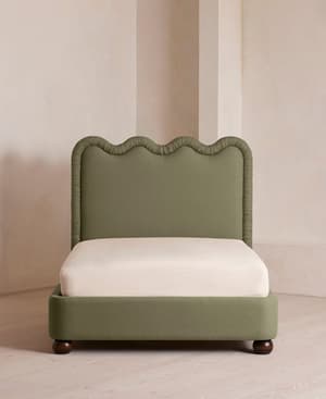 Tristan Bed - King - Linen - Sage - Hover Image