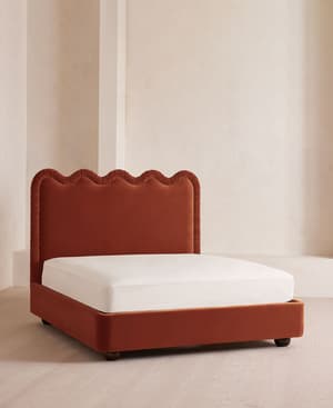 Tristan Bed - King - Velvet Rust - Listing Image