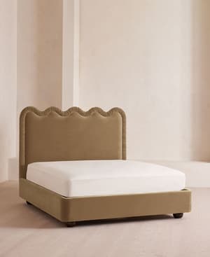 Tristan Bed - King - Velvet - Truffle - UK - Listing Image
