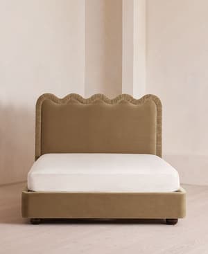 Tristan Bed - King - Velvet - Truffle - UK - Hover Image