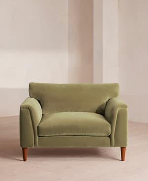 Reya Loveseat Velvet - Lichen - Hover Image