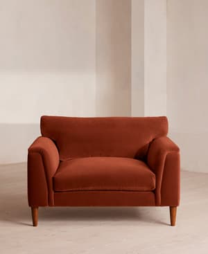 Reya Loveseat - Velvet - Rust - US - Hover Image