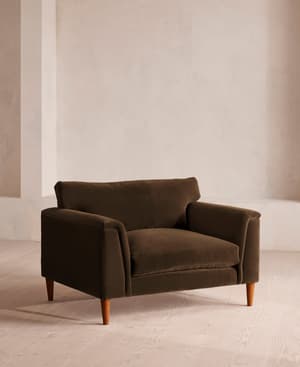 Reya Loveseat - Velvet - Chocolate - Listing Image