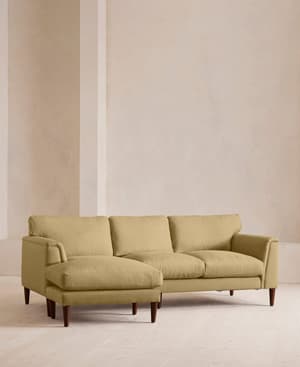 Reya Chaise-end Sofa - Linen - Wheat - Hover Image