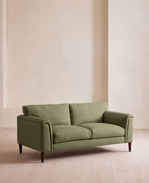 Reya Two Seater Sofa - Linen - Sage - Hover Image