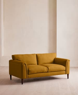 Reya Two Seater Sofa - Linen - Turmeric - US - Hover Image