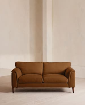 Reya Two Seater Sofa - Linen - Terracotta - UK - Listing Image
