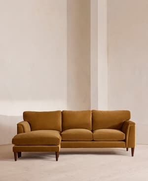 Reya Chaise-end Sofa - Velvet - Mustard - Listing Image