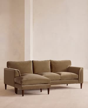 Reya Chaise-End Sofa - Velvet - Truffle - US - Hover Image