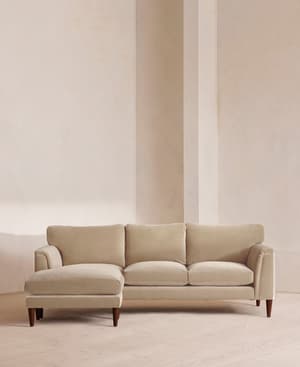 Reya Chaise-End Sofa - Velvet - Oyster - UK - Listing Image