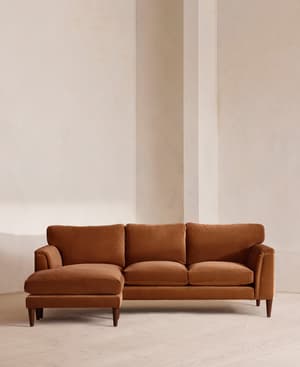 Reya Chaise-End Sofa - Velvet - Cinnamon - UK - Listing Image