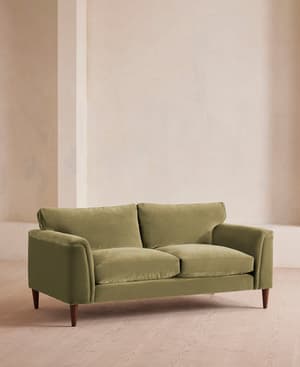 Reya Two Seater Sofa - Velvet - Lichen - Hover Image