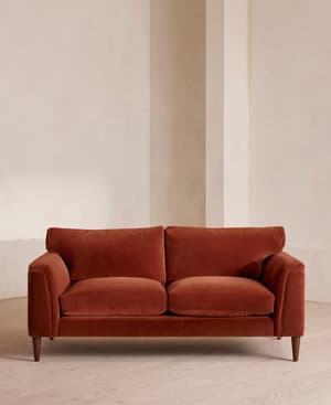Reya Two Seater Sofa - Velvet - Rust - US - Listing Image
