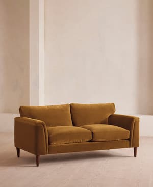 Reya Two Seater Sofa - Velvet - Mustard - US - Hover Image