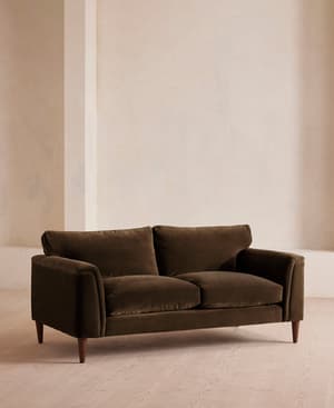 Reya Two Seater - Sofa - Velvet - Chocolate - US - Hover Image