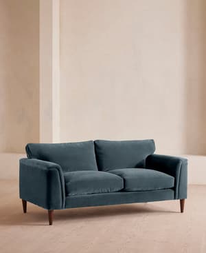 Reya Two Seater Sofa - Velvet - Grey Blue - US - Hover Image