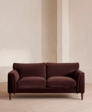 Reya Two Seater Sofa - Velvet - Aubergine - UK - Listing Image