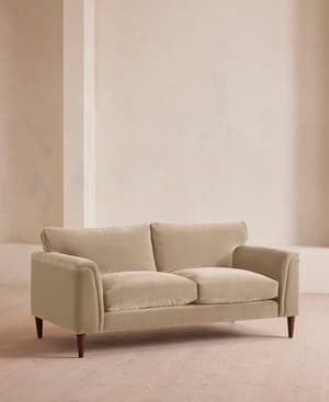 Reya Two Seater Sofa - Velvet - Oyster - UK - Hover Image