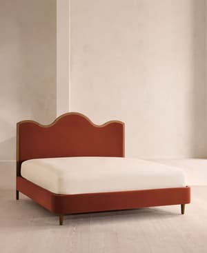 Aubrey Bed - King - Velvet - Rust - US - Listing Image