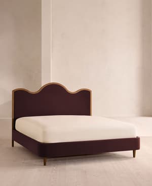 Aubrey Bed - Queen - Velvet - Aubergine - US - Listing Image