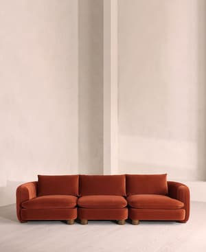 Vivienne Modular Sofa - Four Seater - Velvet Rust - Listing Image