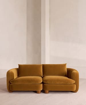 Vivienne Modular Sofa - Three Seater - Velvet Mustard - Listing Image