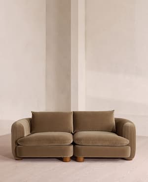 Vivienne Modular Sofa - Three Seater - Velvet - Truffle - UK - Listing Image