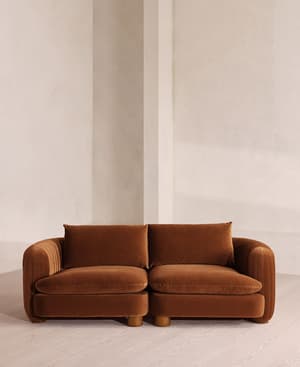 Vivienne Modular Sofa - Three Seater - Velvet - Cinnamon - UK - Listing Image