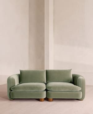 Vivienne Deeper Sit Modular Sofa - Three Seater - Velvet - Seafoam - UK - Listing Image