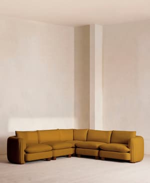 Vivienne Sectional Sofa - Corner Sofa - Linen - Turmeric - US - Listing Image
