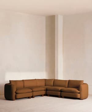 Vivienne Modular Sofa - Corner Sofa - Linen - Terracotta - UK - Listing Image