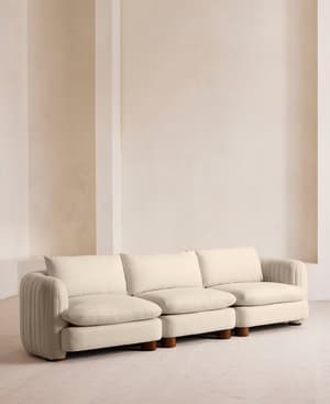 Vivienne Modular Sofa - Four Seater - Linen - Bisque - Hover Image