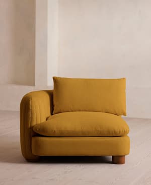 Vivienne Sectional Sofa - Left Arm Module - Linen - Turmeric - US - Listing Image