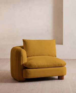 Vivienne Sectional Sofa - Left Arm Module - Linen - Turmeric - US - Hover Image