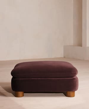 Vivienne Ottoman - Velvet - Aubergine - UK - Hover Image