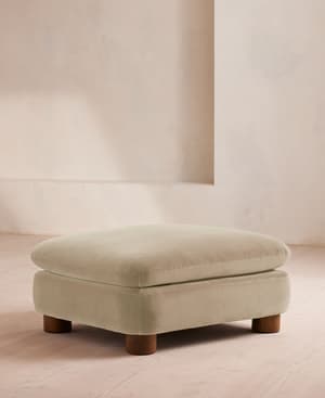 Vivienne Ottoman - Velvet - Oyster - UK - Listing Image