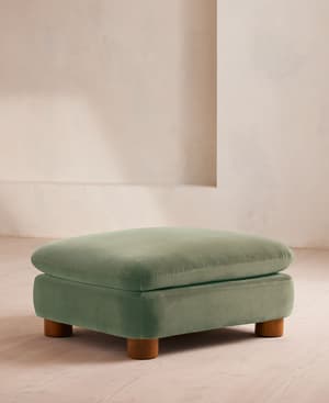 Vivienne Ottoman - Velvet - Seafoam - UK - Listing Image