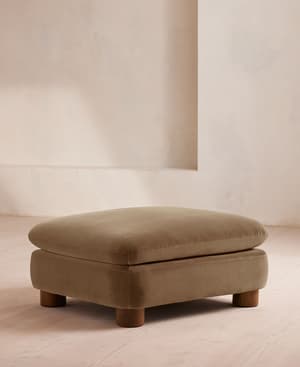 Vivienne Ottoman - Velvet - Truffle - US - Listing Image
