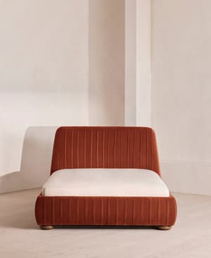 Vivienne Bed - Full - Velvet - Rust - US - Hover Image
