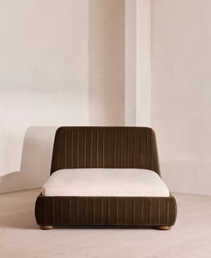 Vivienne Bed - Full - Velvet - Chocolate - US - Hover Image