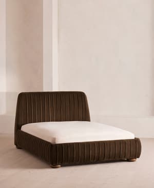 Vivienne Bed - Double - Velvet - Chocolate - Listing Image