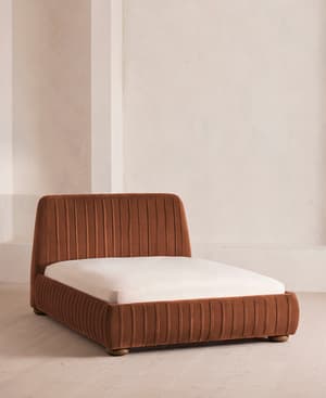 Vivienne Bed - Full - Velvet - Cinnamon - US - Listing Image