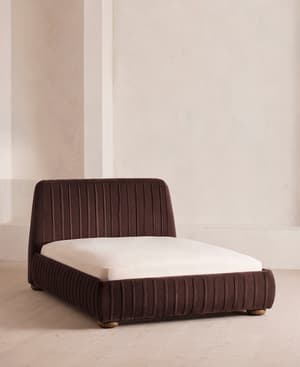 Vivienne Bed - Full - Velvet - Aubergine - US - Listing Image