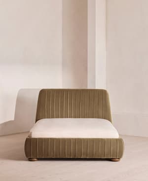 Vivienne Bed - Double - Velvet - Truffle - UK - Hover Image