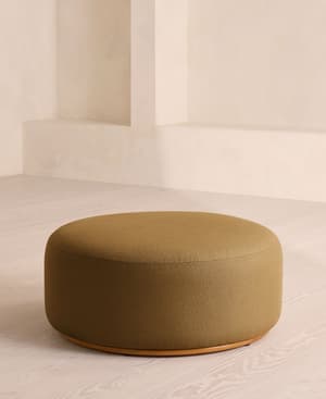 Aline Ottoman - Linen - Ochre - Listing Image