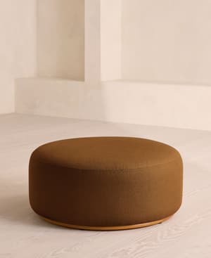 Aline Ottoman - Linen - Terracotta - US - Listing Image