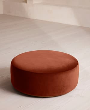 Aline Ottoman - Velvet - Rust - US - Hover Image